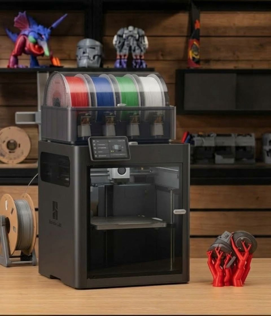 Bambu Lab 3D printer in the print workshop