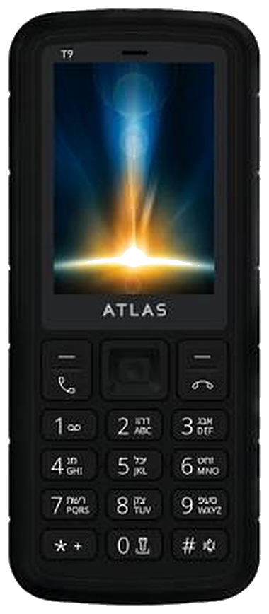Atlas T9 rugged kosher phone with a Hebrew keypad